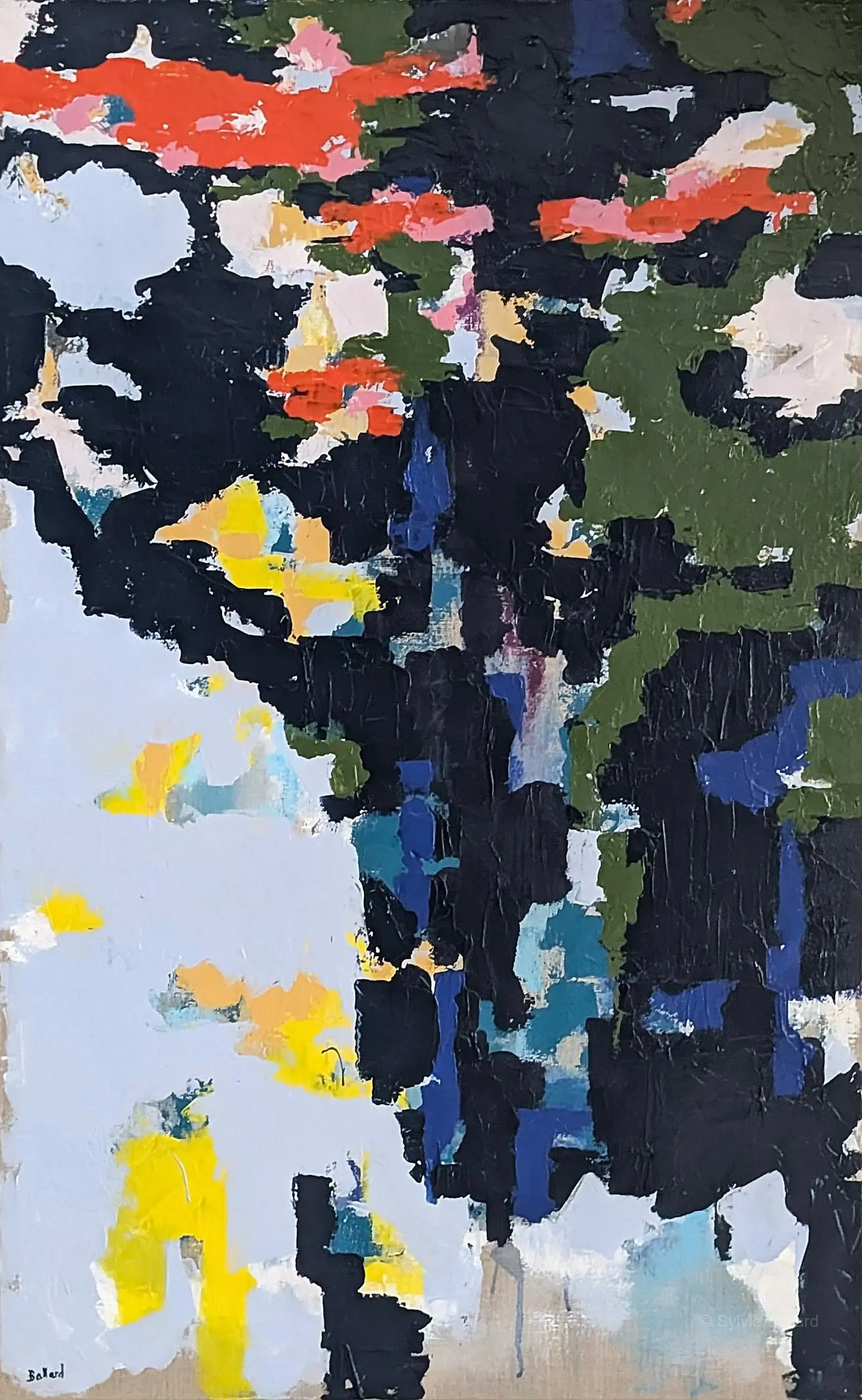 Territoires fragmentés - Territoires fragmentés : peinture acrylique grand format, art contemporain Hauts-de-France.